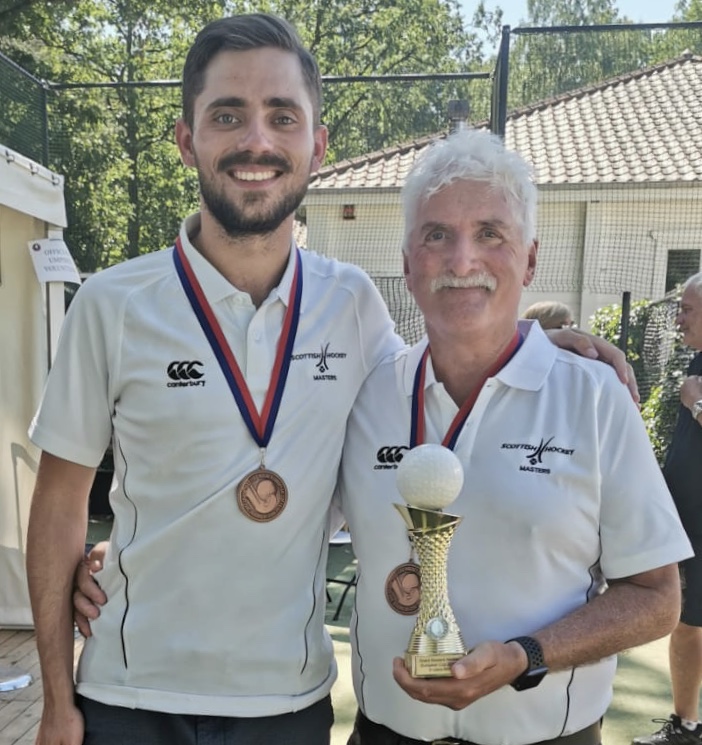 Coach Adam McInnes & Manager George Guy with the Trophy