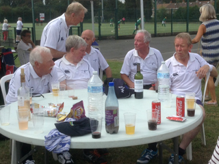 Scotland Grand Masters relax at the end of the tournament
