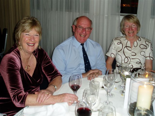 Margaret Leighton, David Cassell and Jean Mitchinson enjoy the dinner at the Apex Hotel