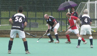 Ally Trainor under pressure against England